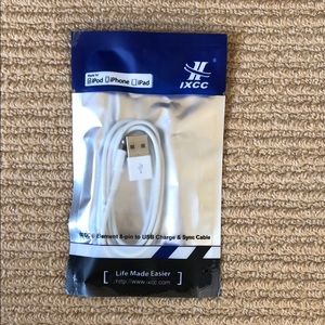 USB charging cord for iPhone, iPod, and iPad